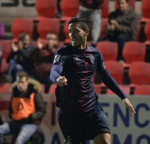 Moya celebra su gol al Mirandés | Foto: LFP