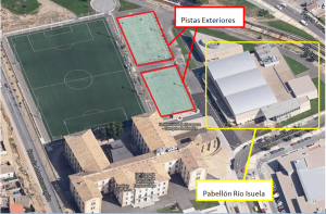 Instalaciones deportivas en el Campus de Huesca. 