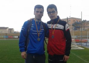 Fotografía de los subcampeones de España cadetes en 300 ml DANIEL SÁNCHEZ y su guía DANIEL PEMÁN.