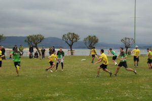 El equipo en plena competición.