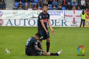 Christian y Valentín, centrales ante el Nàstic | Foto: LFP