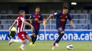 Lobato con la elástica del FC Barcelona | Foto: blaugranas.com