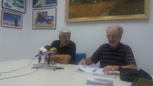 Manolo Bara y Lorenzo Ortas durante la rueda de prensa. Foto: I. V.