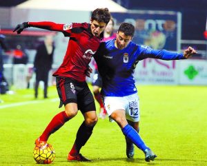 Sangalli esta temporada ante el Real Oviedo | Foto: diariodelburgos.com