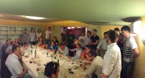 Momento de la cena de despedida peñista | Foto: CB Peñas Huesca