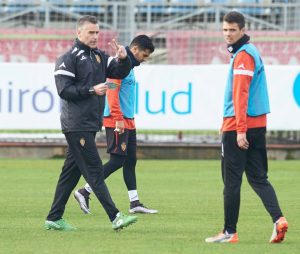 Lluís Carreras, en un entrenamiento del Real Zaragoza | Foto: es.besoccer.com