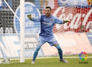 Manu Herrera defiende la meta del Zaragoza | Foto: LFP