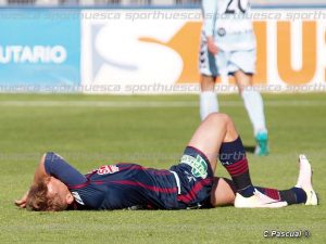 Samu Sáiz se lesionó ante el Llagostera | Foto: C.Pascual