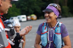 Una sonriente Yolanda Valiente durante la prueba. Foto: Pirineos Fit