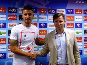 Borja Lázaro, en su presentación | Foto: SD Huesca