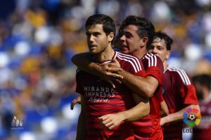 Néstor anotó el segundo gol contra el UCAM Murcia | Fuente: Liga 1|2|3
