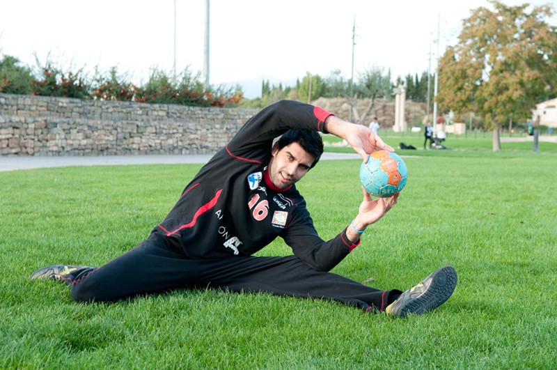 Rodrigo Corrales, en una imagen durante su etapa como portero del BM Huesca. Foto: BM Huesca