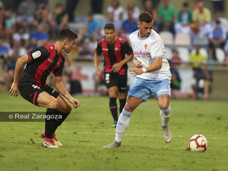 Álvaro Vázquez en su debut como jugador del Real Zaragoza. | Foto: Tino Gil, Real Zaragoza.