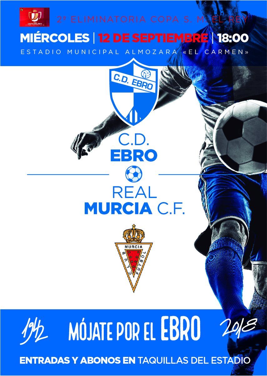 Cartel promocional del partido de Copa del Ebro ante el Real Murcia. | Foto: CD Ebro