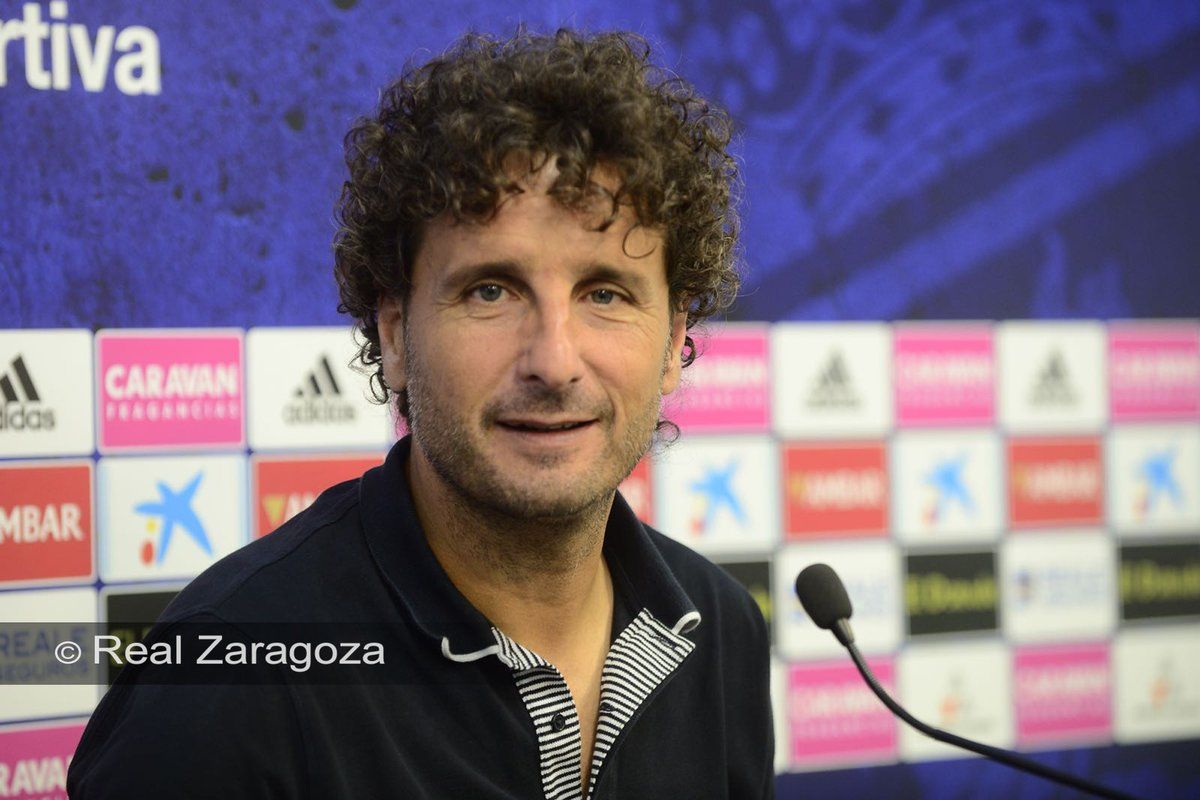 Idiakez en su rueda de prensa previa al Almeria – Real Zaragoza. | Foto: Tino Gil, Real Zaragoza