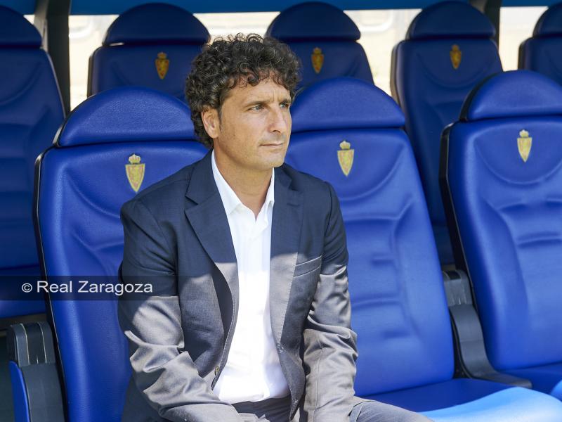 Idiakez durante su presentación como entrenador zaragocista. | Foto: Tino Gil, Real Zaragoza