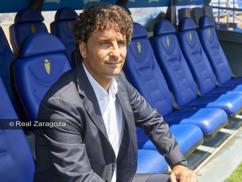 Idiakez en su presentación como entrenador zaragocista. | Foto: Tino Gil, Real Zaragoza