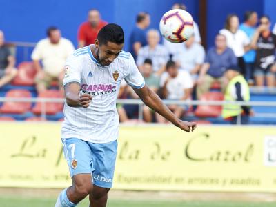 Jeiso Medina en un partido de pretemporada con el Real Zaragoza. | Foto: Tino Gil, Real Zaragoza.