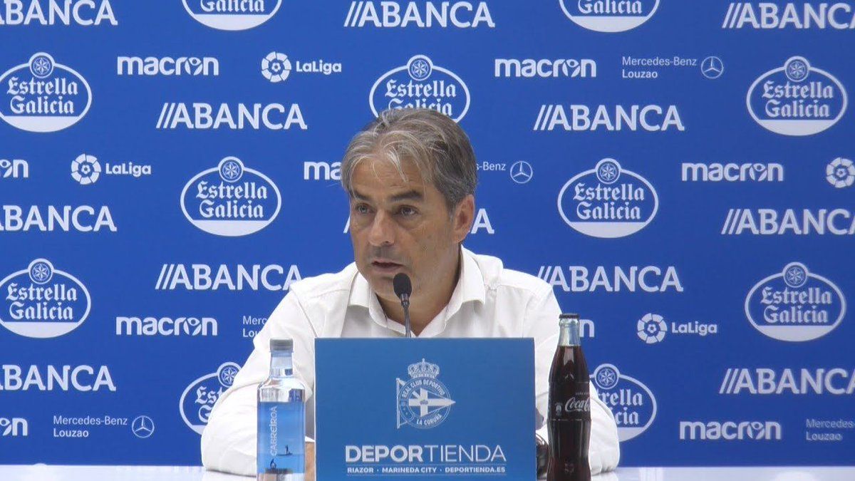 Natxo González en rueda de prensa. | Foto: RC Deportivo de la Coruña