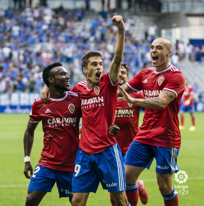 Soro celebra su gol en el 0 a 4 al Oviedo. | Foto: La Liga