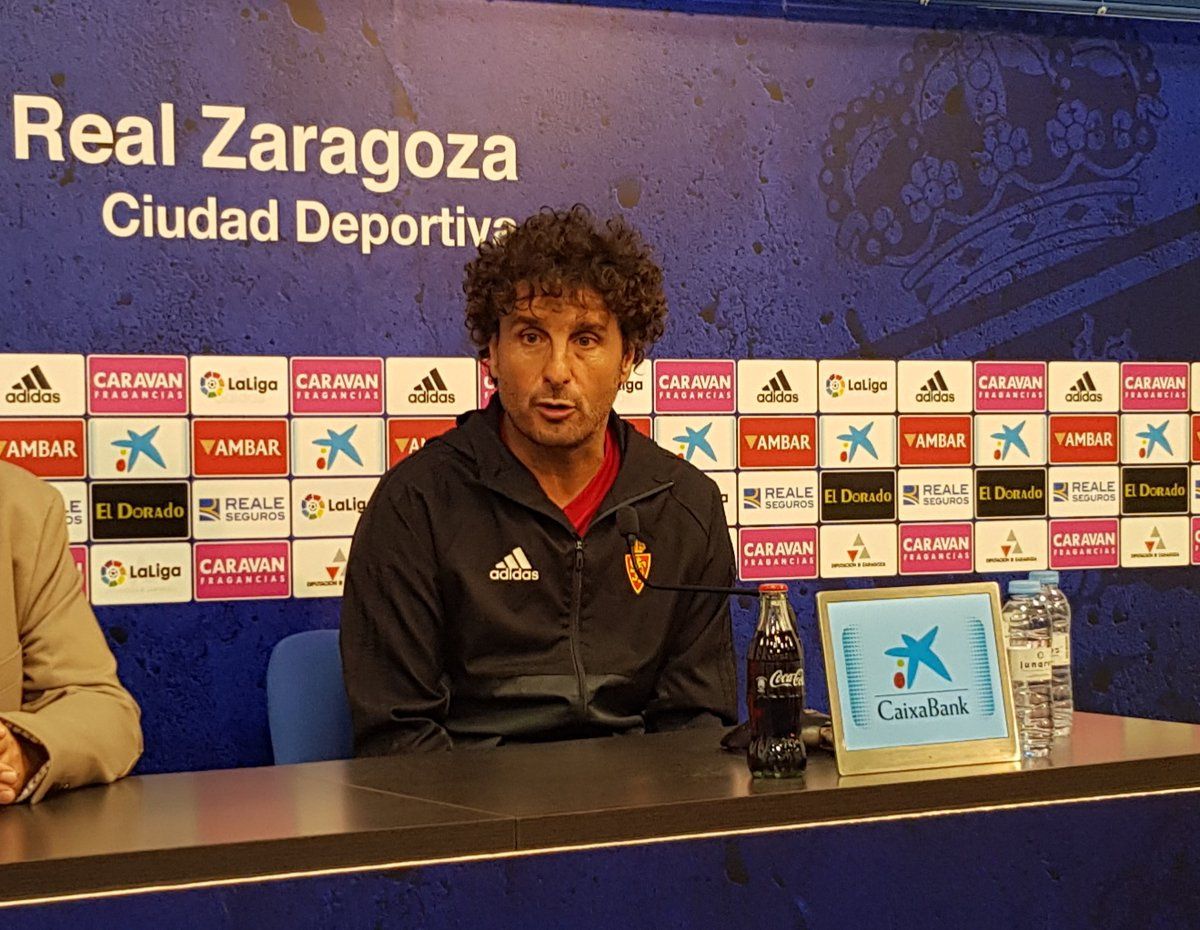 Idiakez comparece en sala de prensa antes del Numancia - Real Zaragoza. | Foto: Tino Gil, Real Zaragoza