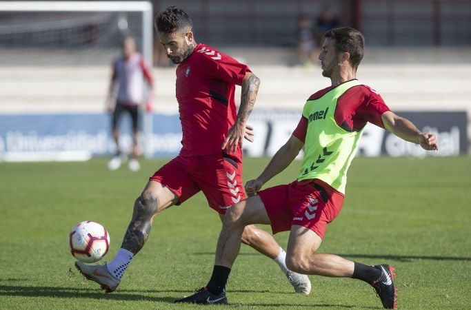 Los jugadores rojillos preparan su partido ante el Zaragoza. | Foto: Osasuna