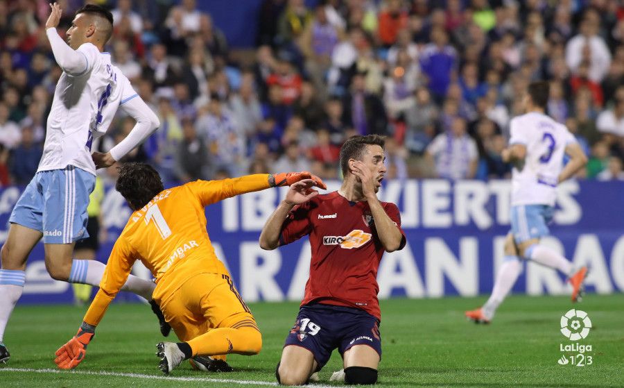 Cristian volvió a salvar al Real Zaragoza. | Foto: LFP