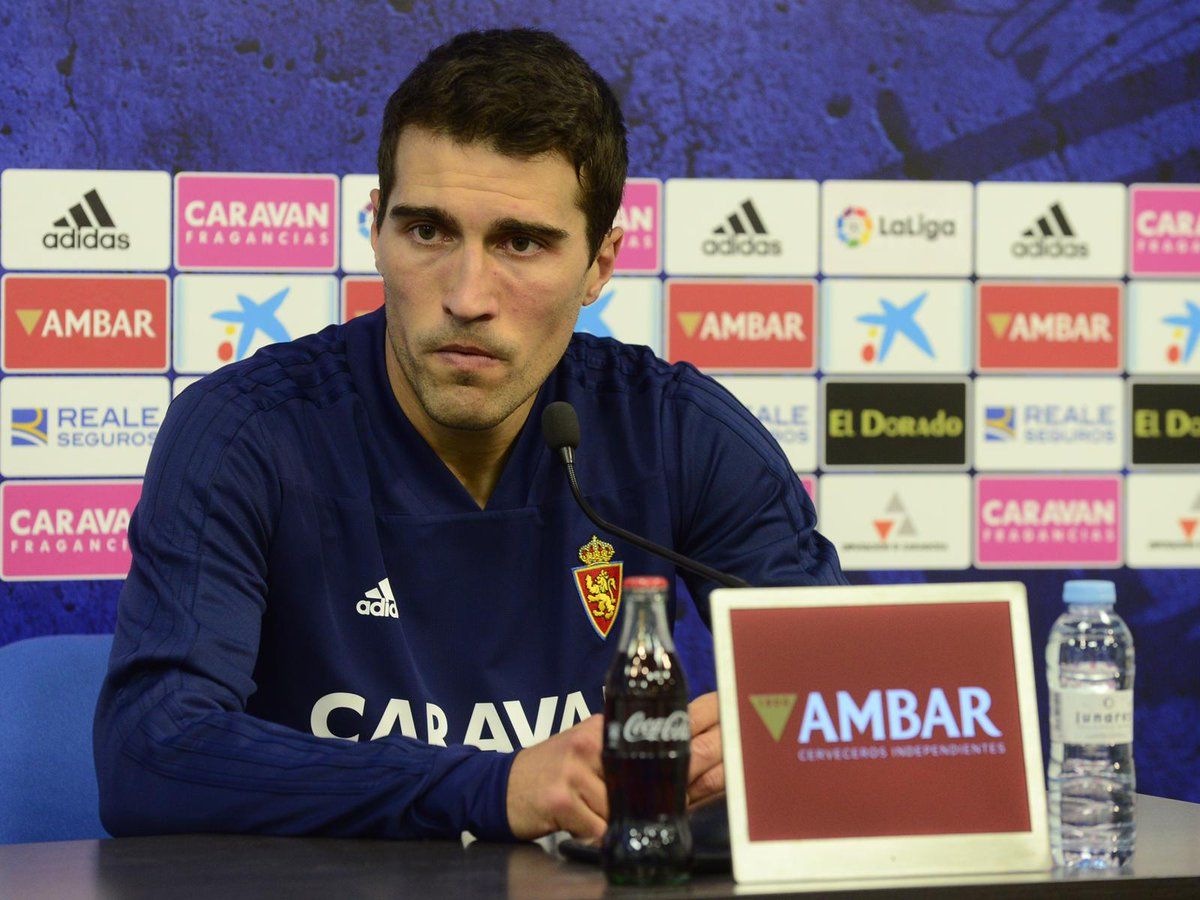 Alberto Zapater en sala de prensa. | Foto: Real Zaragoza