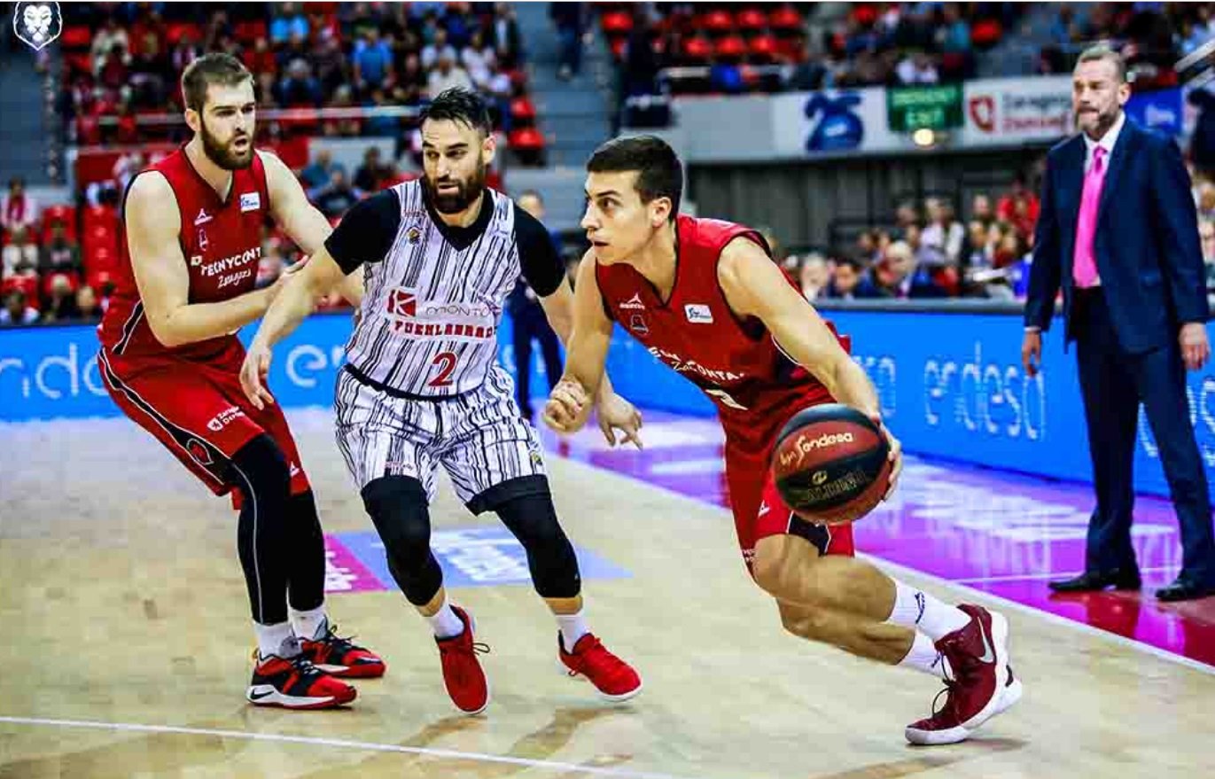 Fabio Santana, en el partido ante Fuenlabrada. Foto: Esther Casas/Basket Zaragoza