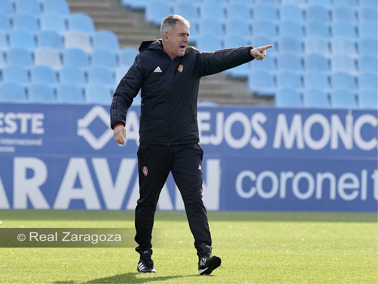 Lucas Alcaraz en un entrenamiento en La Romareda. | Foto: Real Zaragoza