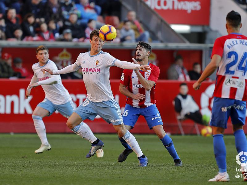 Marc Gual en El Molinón. Foto: La Liga