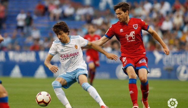 Delmás en un partido de la pasada temporada con el Real Zaragoza ante el Numancia. Foto: La Liga 123