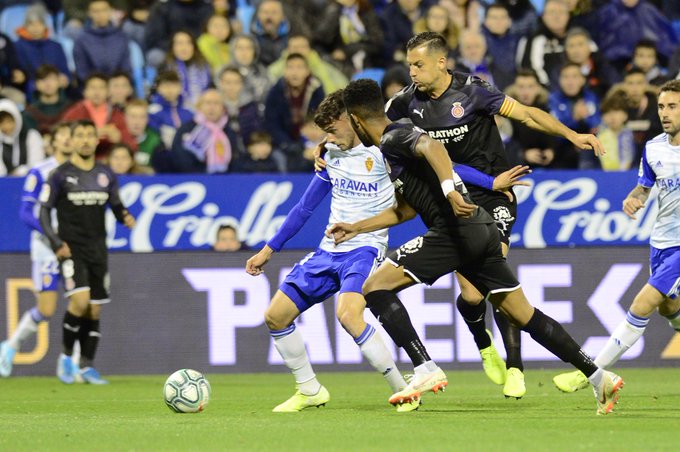 El Zaragoza empata ante el Girona. Foto: Real Zaragoza