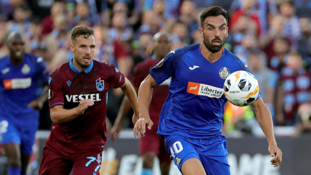Enric Gallego, durante un partido de la fase de grupos de la Europa League. Juanjo Martín