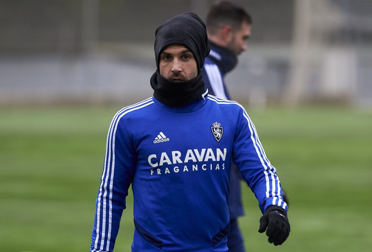 Alberto Guitián en un entrenamiento en la Ciudad Deportiva. Foto: Real Zaragoza