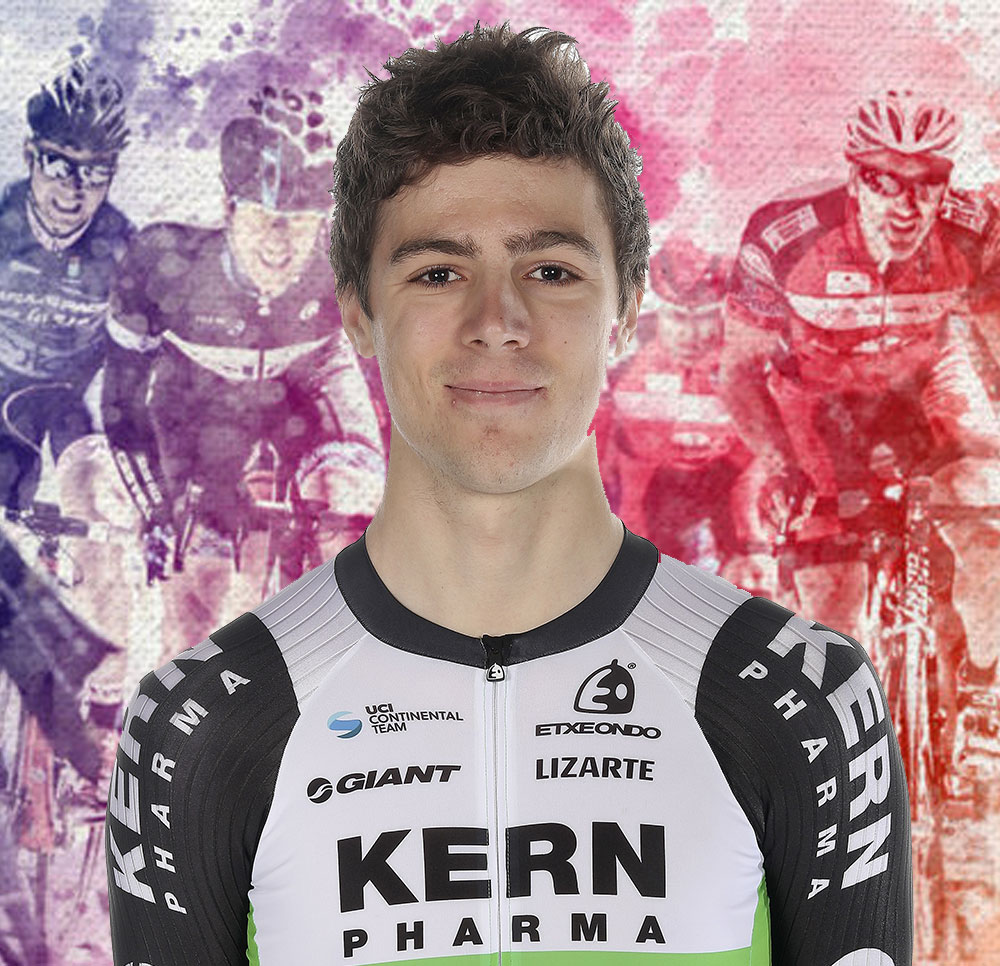 Jaime Castrillo con el maillot del Kern Pharma