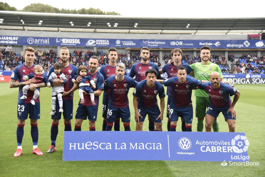 Once inicial del Huesca en el partido contra el Extremadura. Foto: LaLiga