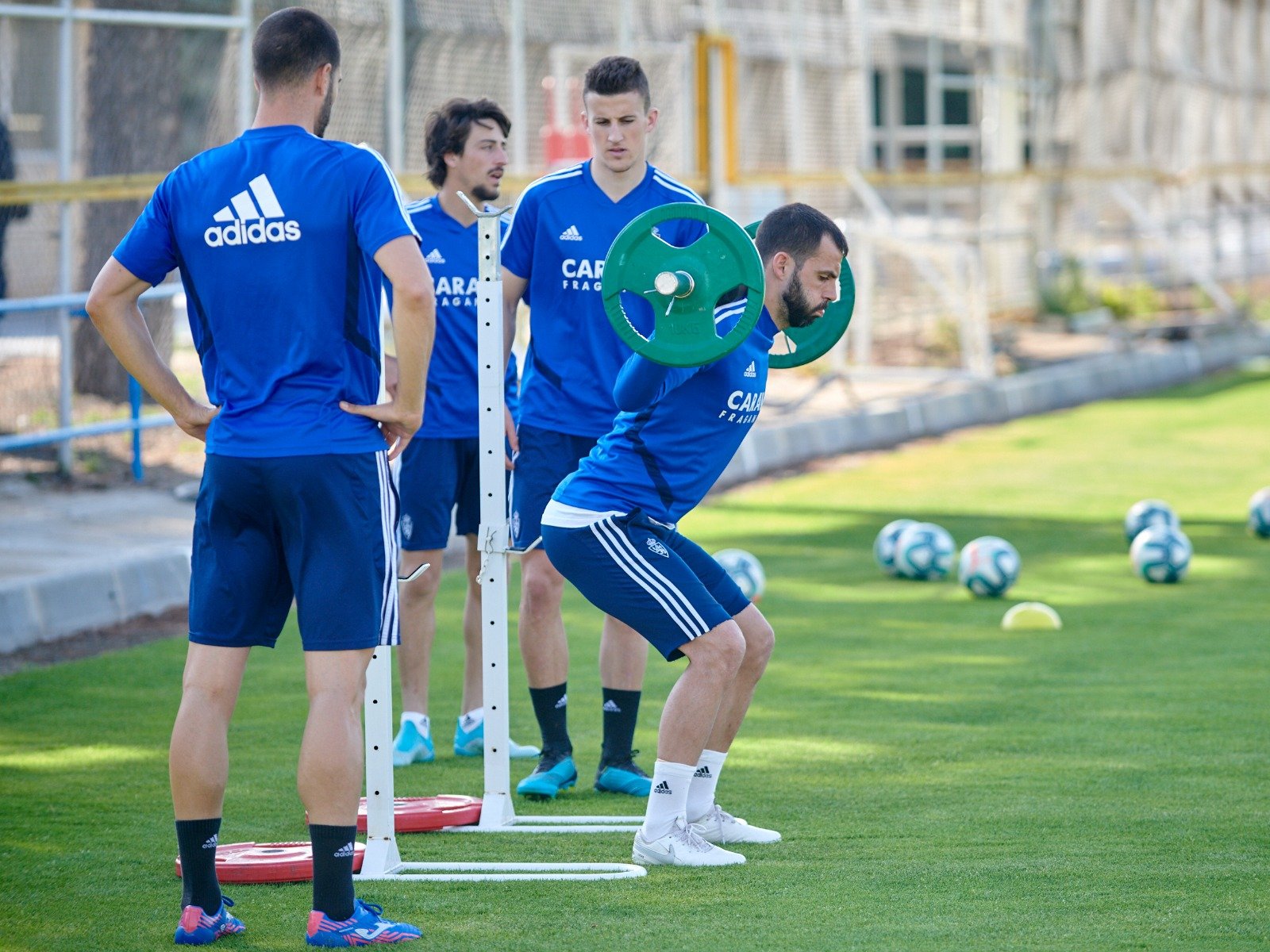 Entrenamiento del Real Zaragoza este martes en la Ciudad Deportiva. Foto: Real Zaragoza