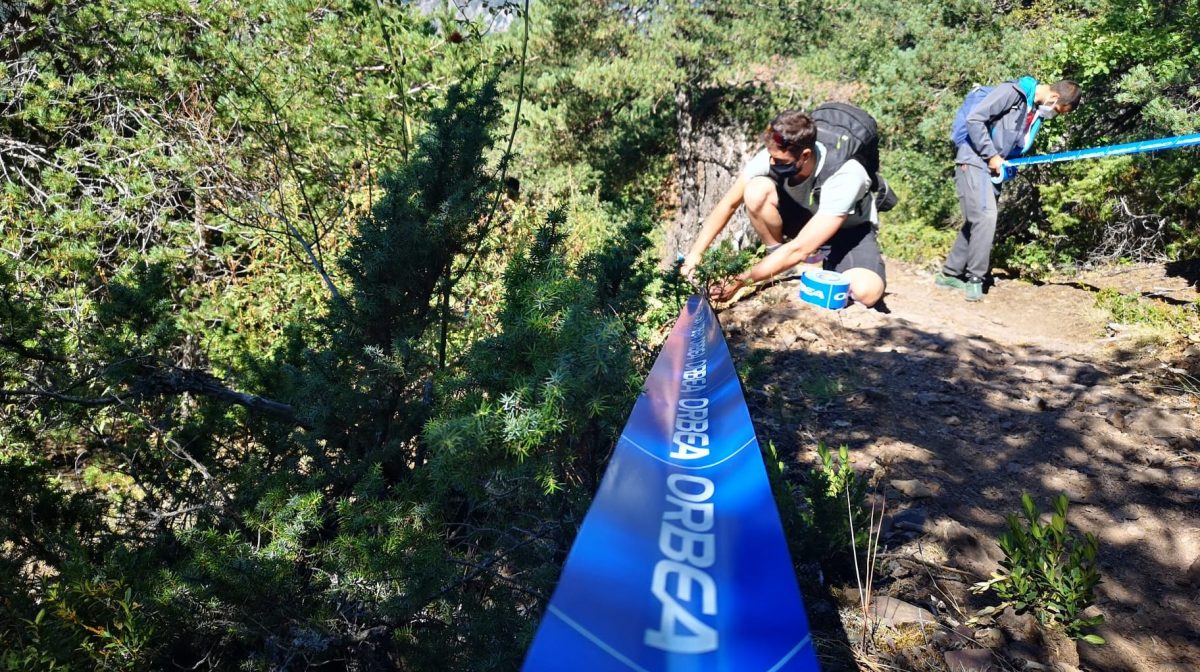 Marcando el campeonato de España de BTT que se va a celebrar en Puro Pirineo. Foto: Cedida