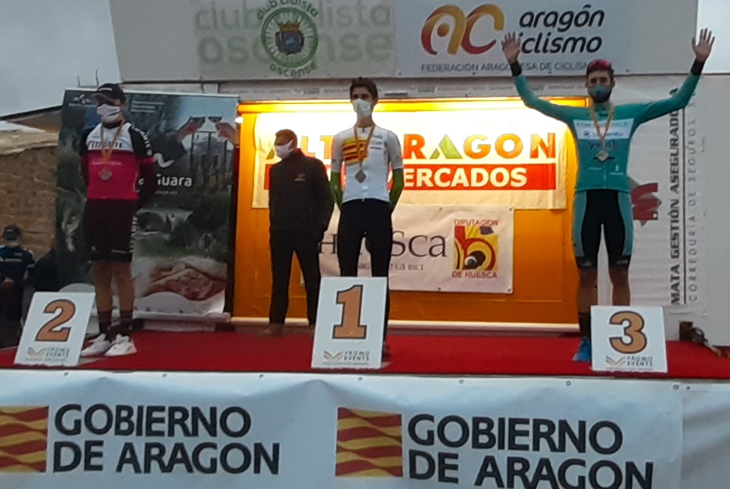 Podio Sub23 del Campeonato de Aragón