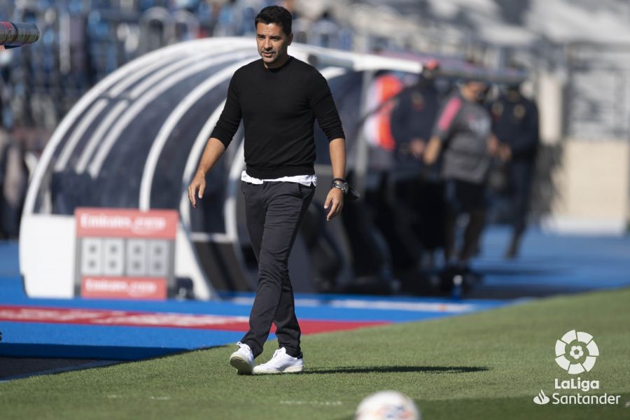 Míchel durante el partido del Huesca en Valdebebas frente al Real Madrid I Foto: LaLiga