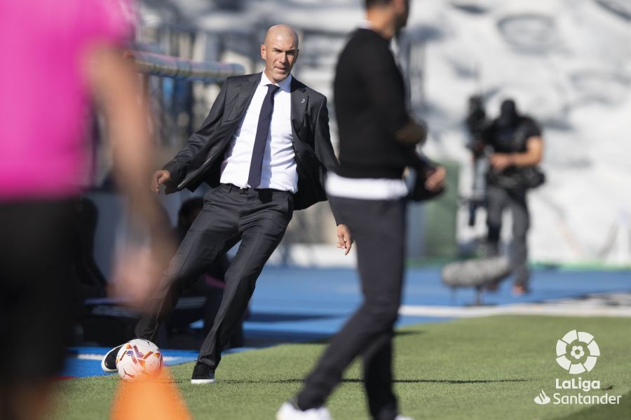 Zinedine Zidane aprobó el examen contra la SD Huesca. Foto: La Liga.