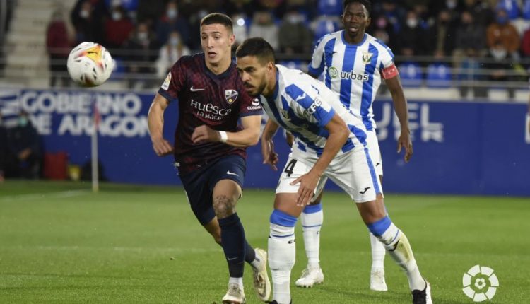 Escriche, en la imagen, ha sido la referencia del ataque del Huesca contra el Leganés | Foto: LaLiga