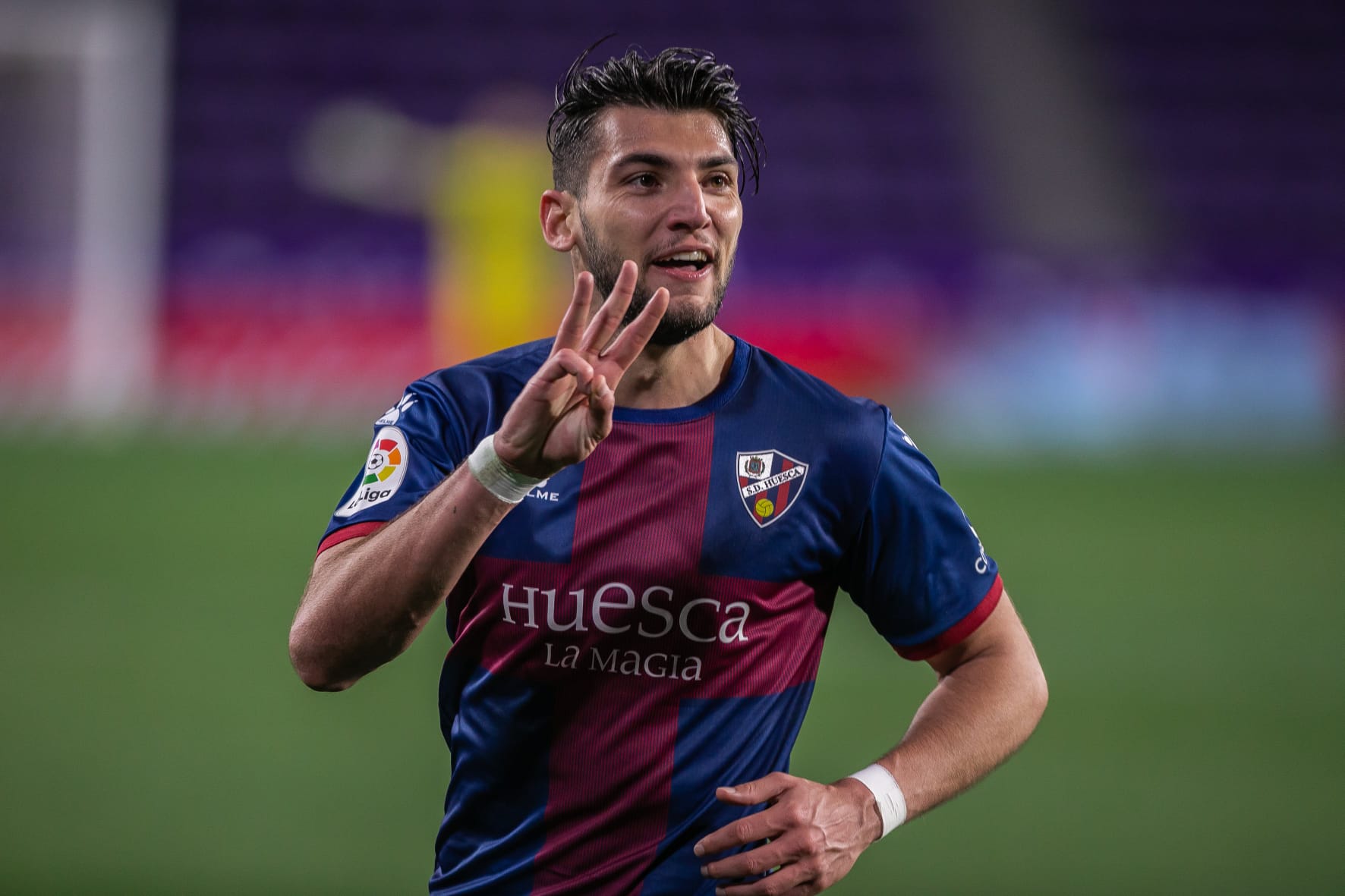 Rafa Mir anotó su primer hat-trick en La Liga Santander. Foto: SD Huesca