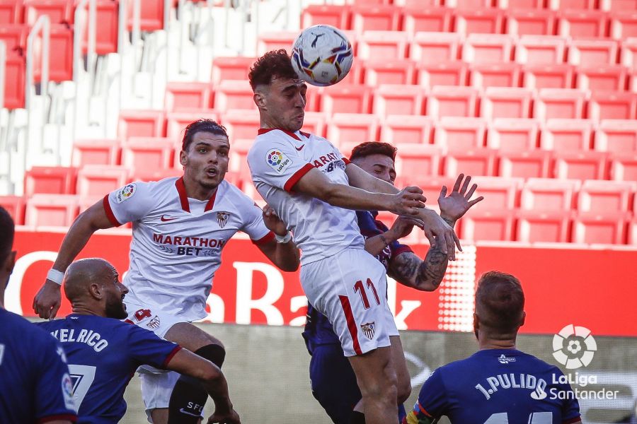 Munir consiguió el gol para el Sevilla en este remate | Foto: LFP