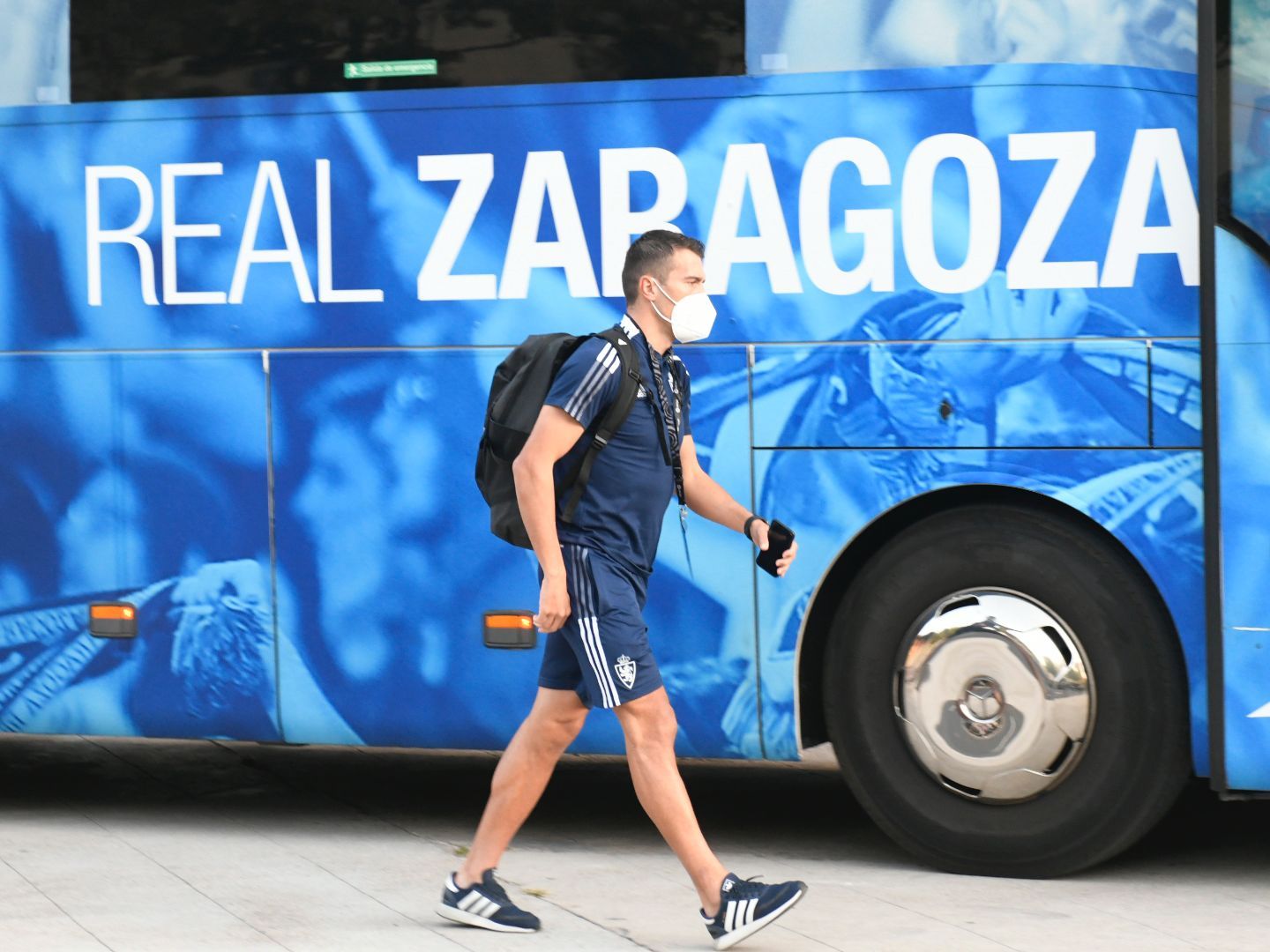 Zapater en la previa del derbi