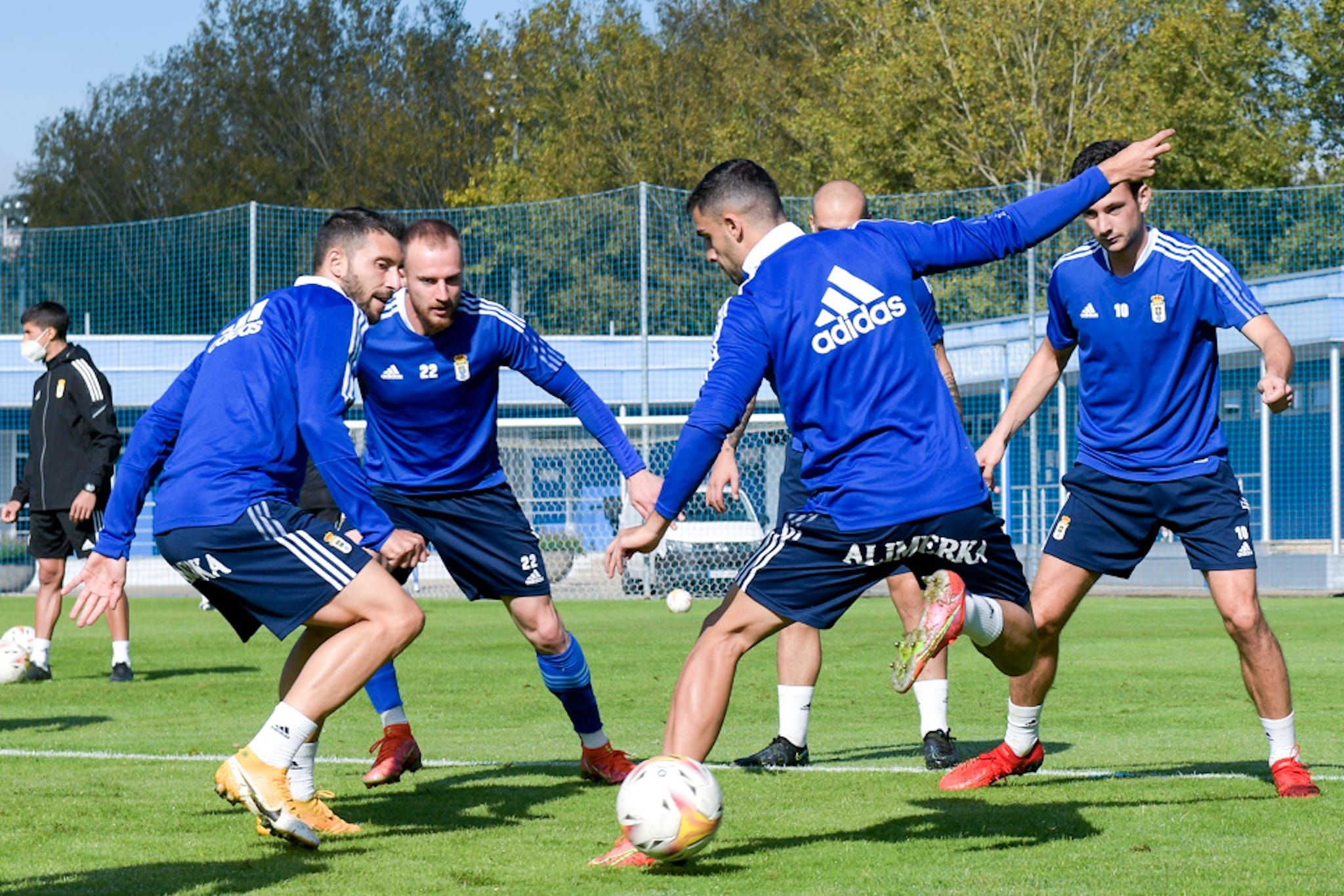 Oviedo en un entrenamiento