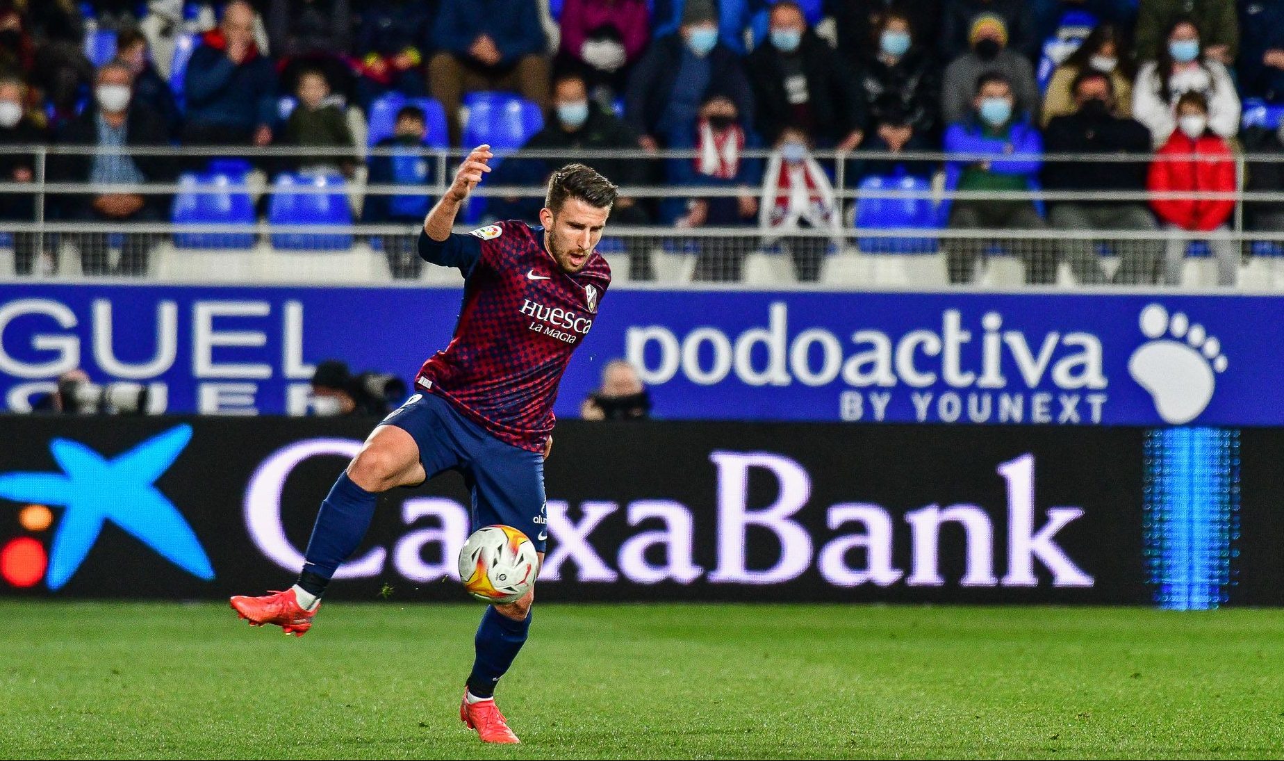Gerard Valentín gozó del debut soñado para cualquiera: gol y victoria por goleada. Foto: SD Huesca.