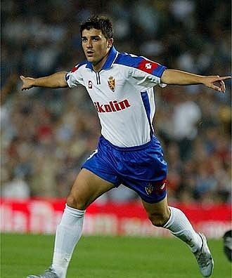 Zaragoza vs Sporting, David Villa