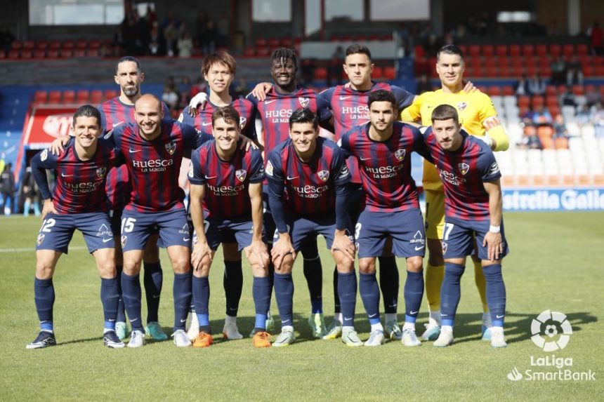 Once del Huesca en Lugo con varias novedades para abrir el encuentro. Foto: LaLiga